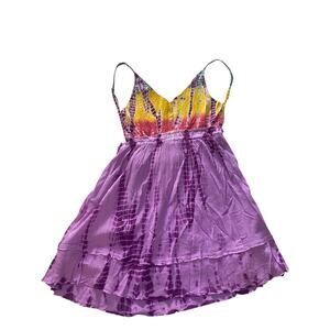 Raga/Revolve Tie Dye blackless Maxi Dress size Large